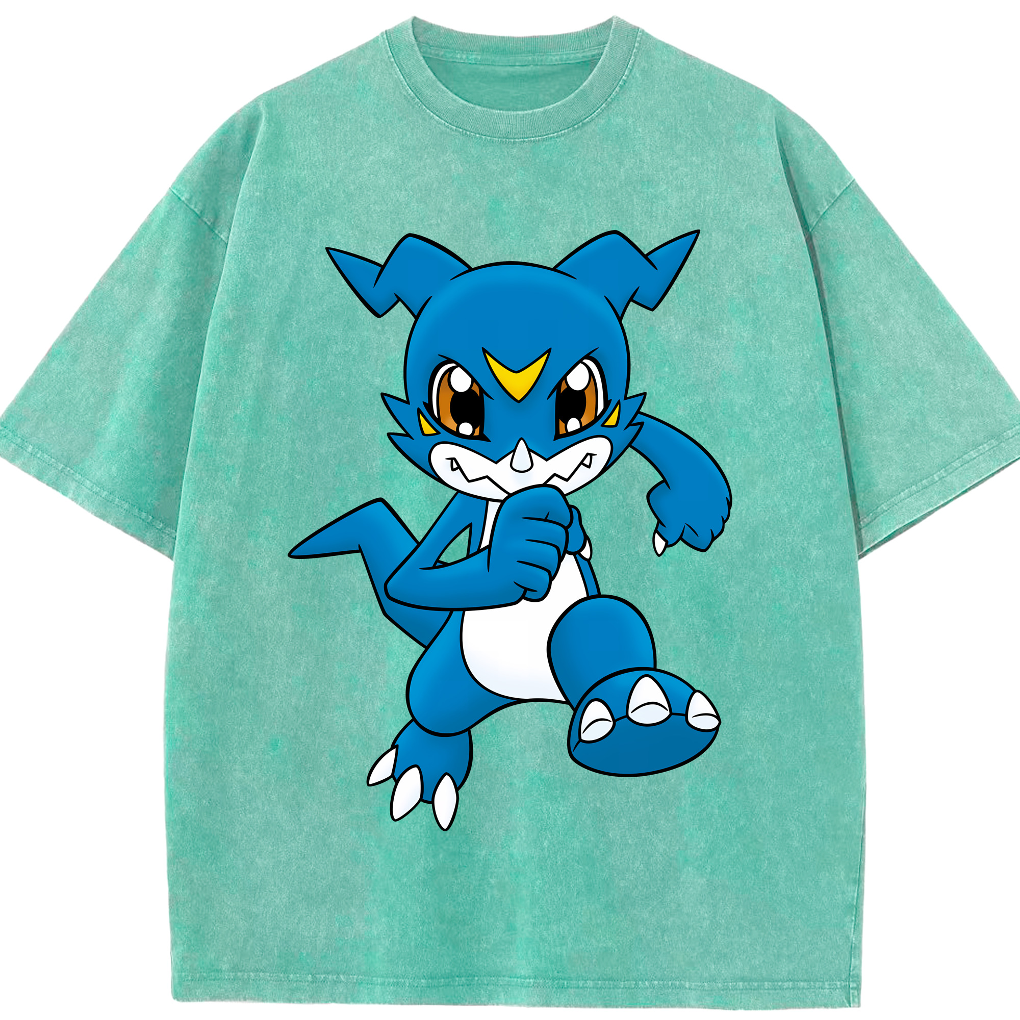 （画像用） Digimon デジタルモンスター/デジモン 綿100% ヴィンテージ風 半袖Tシャツ（フロントプリント）